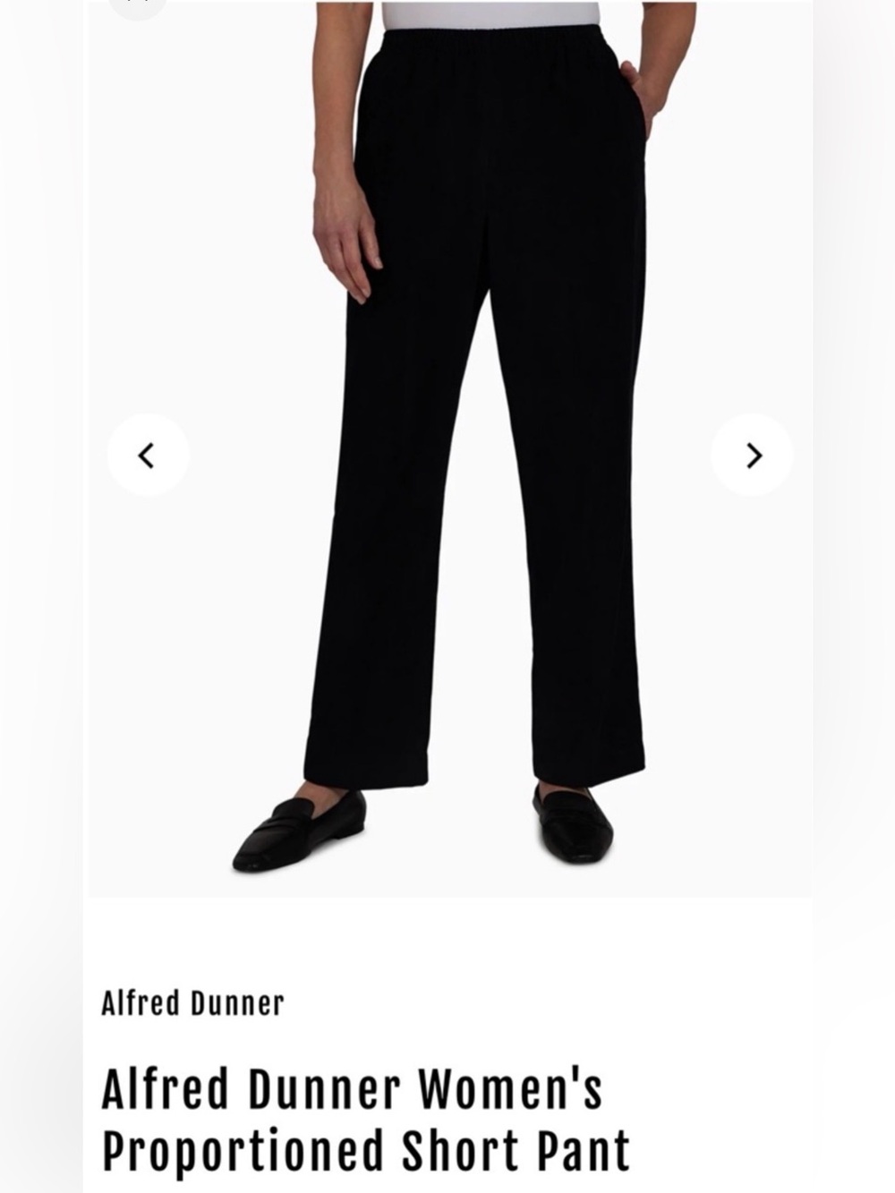 Alfred Dunner Black Wide-Leg Dress Pants
